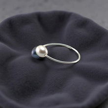 Load image into Gallery viewer, Solid Sterling Silver .925 Twin Black &amp; Pink Freshwater Pearl Cocktail Ring
