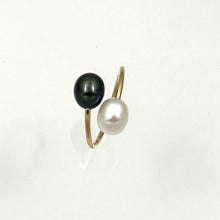 Load image into Gallery viewer, 9330273 FRESHWATER PEARL TWO STONE BYPASS RING