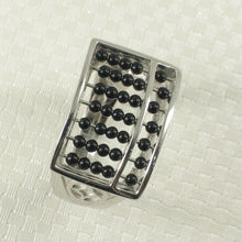 Load image into Gallery viewer, Sterling Silver Black Onyx Abacus Ring
