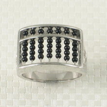 Load image into Gallery viewer, Sterling Silver Black Onyx Abacus Ring