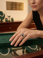 Load image into Gallery viewer, Solid Sterling Silver .925 Black-Grey Tahitian Pearl Solitaire Ring