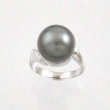 Load image into Gallery viewer, Solid Sterling Silver .925 Light Silver Tahitian Pearl Solitaire Ring