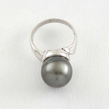 Load image into Gallery viewer, Solid Sterling Silver .925 Light Silver Tahitian Pearl Solitaire Ring