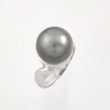 Load image into Gallery viewer, Solid Sterling Silver .925 Light Silver Tahitian Pearl Solitaire Ring