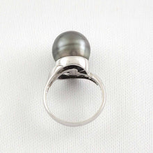 Load image into Gallery viewer, Solid Sterling Silver .925 Light Silver Tahitian Pearl Solitaire Ring