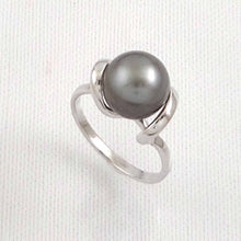Load image into Gallery viewer, Solid Sterling Silver .925 Silver-Grey Tahitian Pearl Wrap Ring