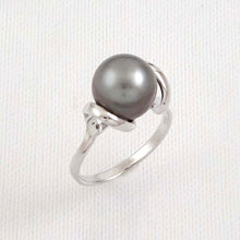 Load image into Gallery viewer, Solid Sterling Silver .925 Silver-Grey Tahitian Pearl Wrap Ring