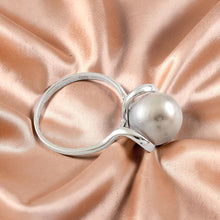 Load image into Gallery viewer, Solid Sterling Silver .925 Smoke White Tahitian Pearl Wrap Ring