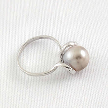 Load image into Gallery viewer, Solid Sterling Silver .925 Smoke White Tahitian Pearl Wrap Ring