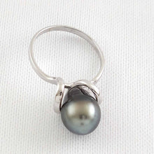 Load image into Gallery viewer, Solid Sterling Silver .925 Peacock Tahitian Pearl Wrap Ring