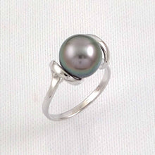 Load image into Gallery viewer, Solid Sterling Silver .925 Peacock-Tone Tahitian Pearl Wrap Ring