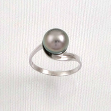 Load image into Gallery viewer, Solid Sterling Silver .925 Peacock-Tone Tahitian Pearl Solitaire Ring