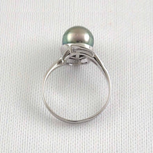 Load image into Gallery viewer, Solid Sterling Silver .925 Peacock-Tone Tahitian Pearl Solitaire Ring