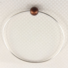 Load image into Gallery viewer, 9400233-Hand-Crafted-Sterling-Silver-Wire-Chocolate-Freshwater-Pearl-Bangle