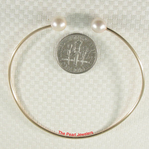 Double White Pearl Cuff Bracelet – 14K Gold Filled