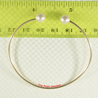 Double White Pearl Cuff Bracelet – 14K Gold Filled