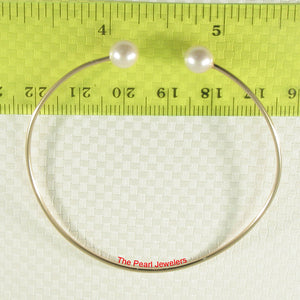 Double White Pearl Cuff Bracelet – 14K Gold Filled
