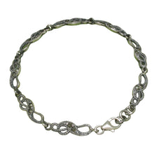 Load image into Gallery viewer, Infinity Design Marcasite Bracelet – 925 Sterling Silver