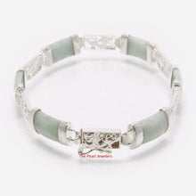 Load image into Gallery viewer, Celadon Green Jade Dragon Design Bracelet – 925 Sterling Silver
