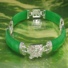 Load image into Gallery viewer, Green Jade Dragon Design Bracelet – Sterling Silver 925