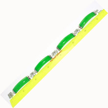Load image into Gallery viewer, Green Jade Dragon Design Bracelet – Sterling Silver 925