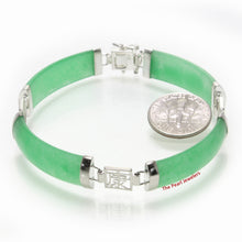 Load image into Gallery viewer, Green Jade Chinese Character Bracelet – 925 Sterling Silver