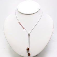 Load image into Gallery viewer, Solid Silver .925 CZ Pearl Necklace – Multi Color Options