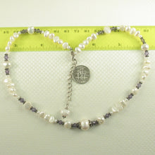 Load image into Gallery viewer, White Pearl &amp; Multi-Color Crystal Necklace