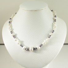 Load image into Gallery viewer, White Pearl &amp; Multi-Color Crystal Necklace