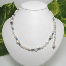Load image into Gallery viewer, White Pearl &amp; Multi-Color Crystal Necklace