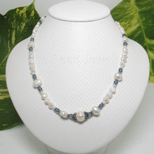 Load image into Gallery viewer, White Pearl &amp; Multi-Color Crystal Necklace