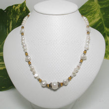 Load image into Gallery viewer, White Pearl &amp; Multi-Color Crystal Necklace