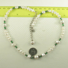 Load image into Gallery viewer, White Pearl &amp; Multi-Color Crystal Necklace