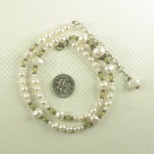 Load image into Gallery viewer, White Pearl &amp; Multi-Color Crystal Necklace