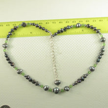 Load image into Gallery viewer, Black Pearl &amp; Multi-Crystal Necklace