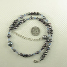 Load image into Gallery viewer, Black Pearl &amp; Multi-Crystal Necklace