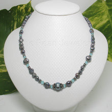 Load image into Gallery viewer, Black Pearl &amp; Multi-Crystal Necklace