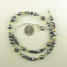 Load image into Gallery viewer, Black Pearl &amp; Multi-Crystal Necklace