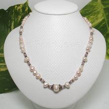 Load image into Gallery viewer, Pink Pearl &amp; Multi-Crystal Necklace