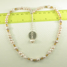Load image into Gallery viewer, Pink Pearl &amp; Multi-Crystal Necklace