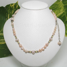Load image into Gallery viewer, Pink Pearl &amp; Multi-Crystal Necklace