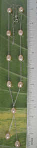 Solid Silver .925 Pink Pearl Tin-Cup Necklace
