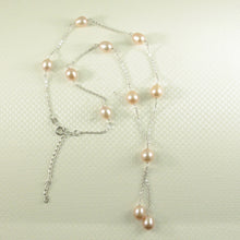 Load image into Gallery viewer, Solid Silver .925 Pink Pearl Tin-Cup Necklace