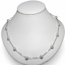 Load image into Gallery viewer, Solid Silver .925 White Pearl Tin-Cup Necklace