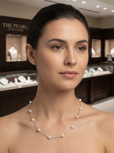 Load image into Gallery viewer, Solid Silver .925 White Pearl Tin-Cup Necklace