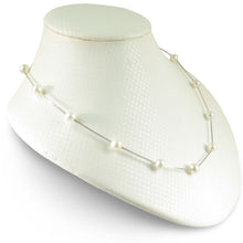 Load image into Gallery viewer, Solid Silver .925 White Pearl Tin-Cup Necklace