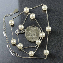 Load image into Gallery viewer, Solid Silver .925 White Pearl Tin-Cup Necklace