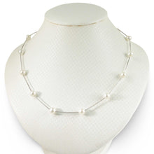 Load image into Gallery viewer, Solid Silver .925 White Pearl Tin-Cup Necklace