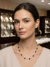 Load image into Gallery viewer, Solid Silver .925 Black Pearl Tin-Cup Necklace