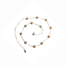 Load image into Gallery viewer, Solid Silver .925 Chocolate Pearl Tin-Cup Necklace